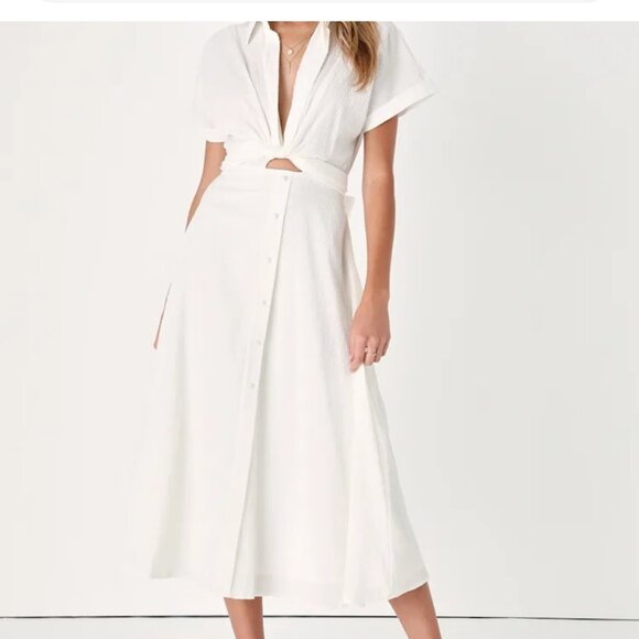 Lulus white midi dress - Picture 1 of 1